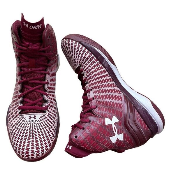 Under Armour Clutchfit Drive 3 Red Burgundy Basketball Athletic Shoes Size 8 - Picture 12 of 12